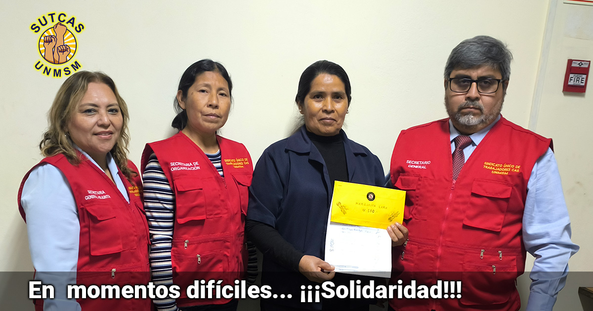 Solidaridad con una compañera Afiliada...
